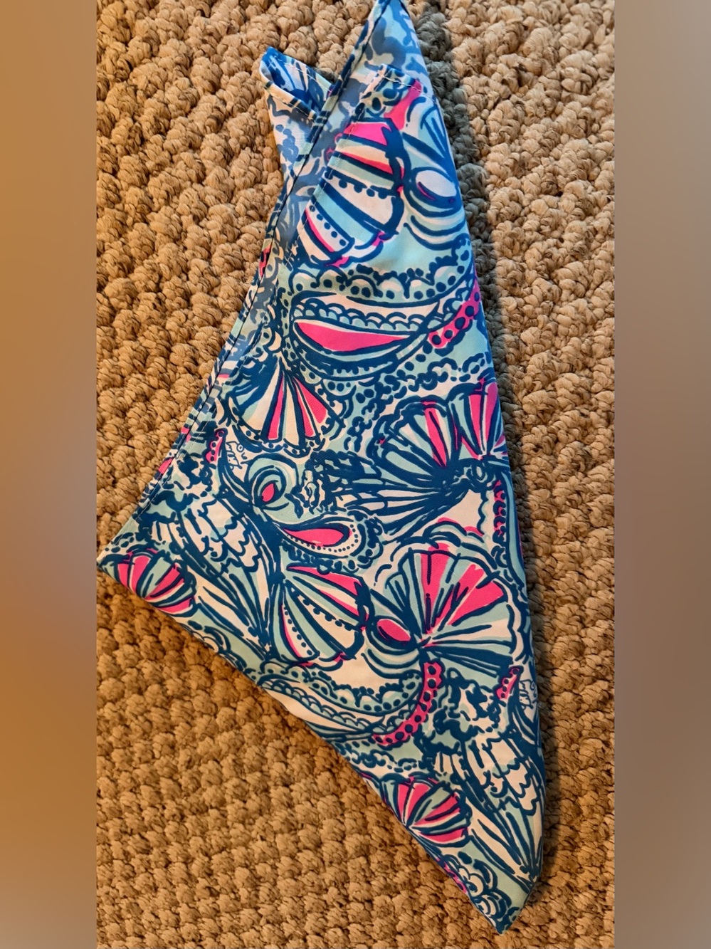 Lily Pulitzer for Target Women’s Blue & Pink Shell-Print Bandana